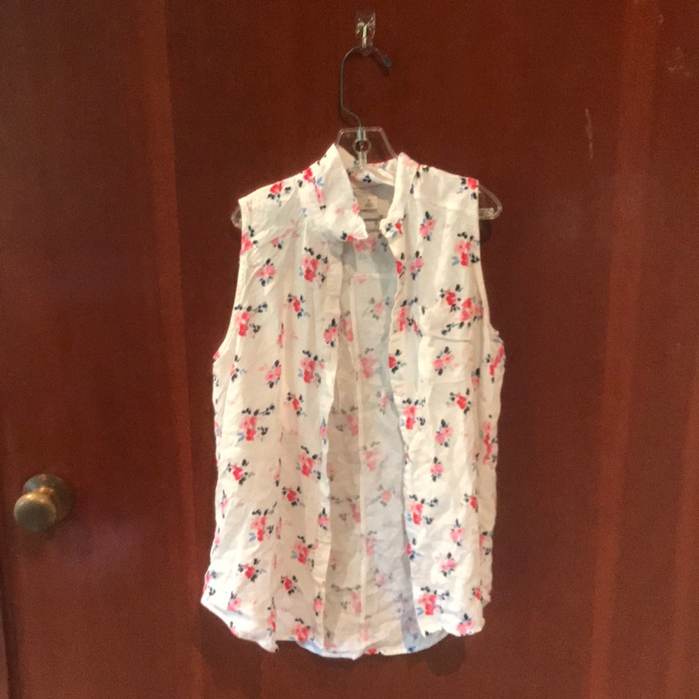 Abercrombie Kids open shirt with pink flower print